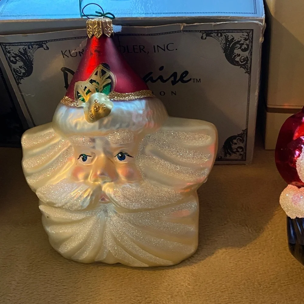 Kirt Adler Santa Claus Ornament Set - Red, White, Gold